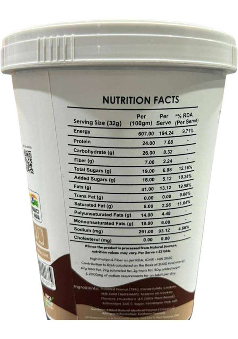 The Nut Tale Cookies & Cream Peanut Butter | Real Cookie Bits Dessert Style Crunchy Spread (500 G) - Indya