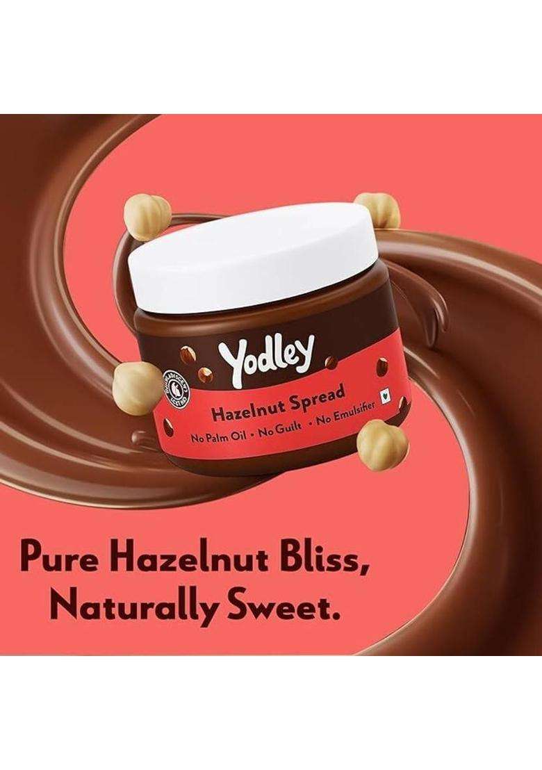Yodley Chocolate Hazelnut Spread | No Refined Sugar, High In Protein & Fiber (300 G) - Indya