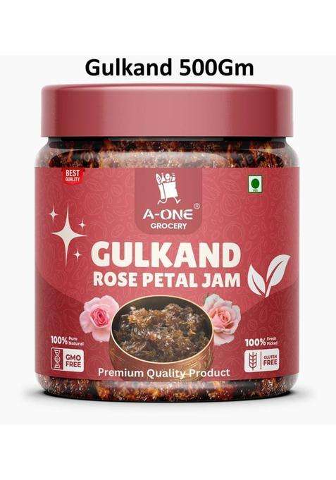 A-One Grocery Natural Gulkand Of Pushkar Rose (500Gm) Petal Jam / (500 G)