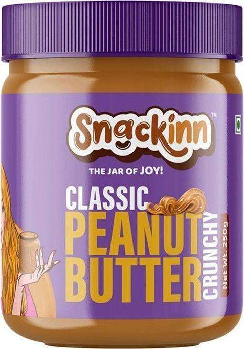 Snackinn Classic Crunchy Peanut Butter (250 Gm,Pack Of 1) G)