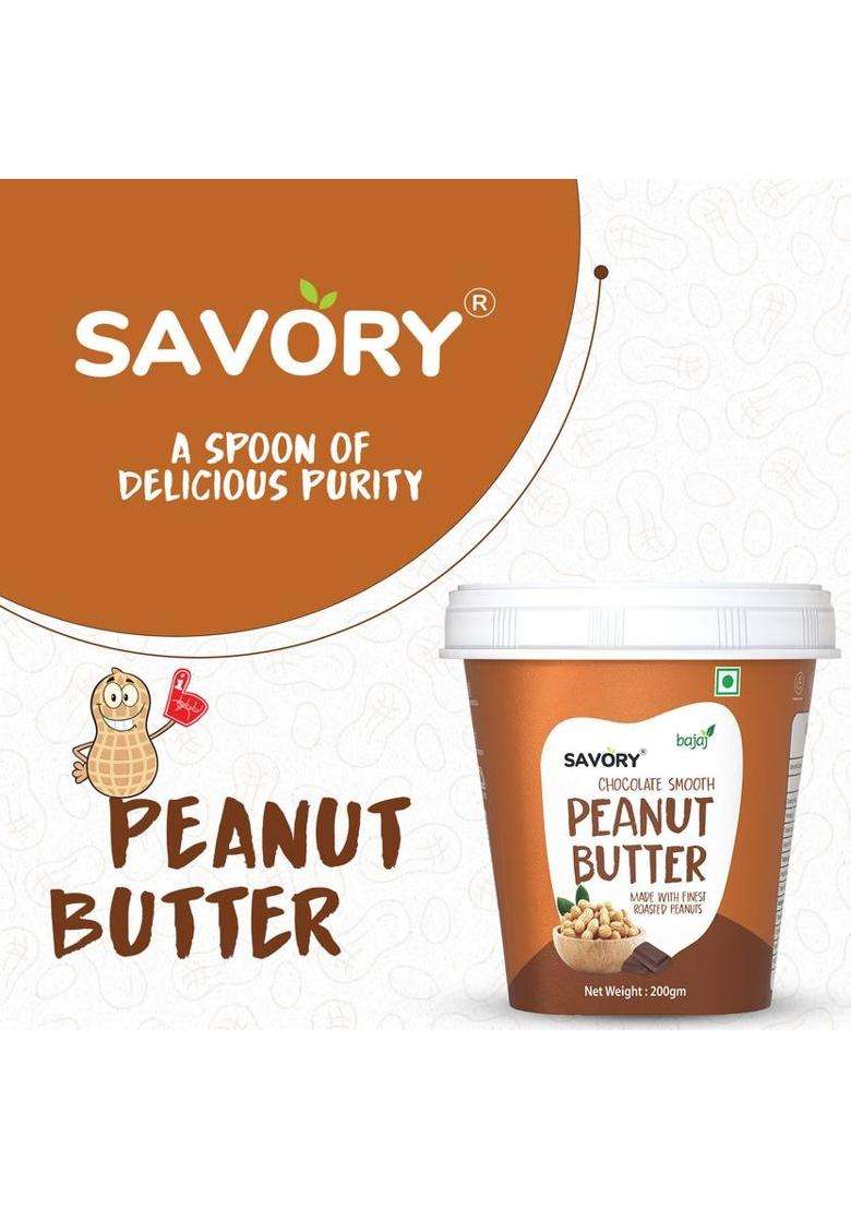 Savory Combo Of Chocolate Smooth (200G X2) + Original Crunchy Peanut Butter | (800 G, Pack 4) - Indya