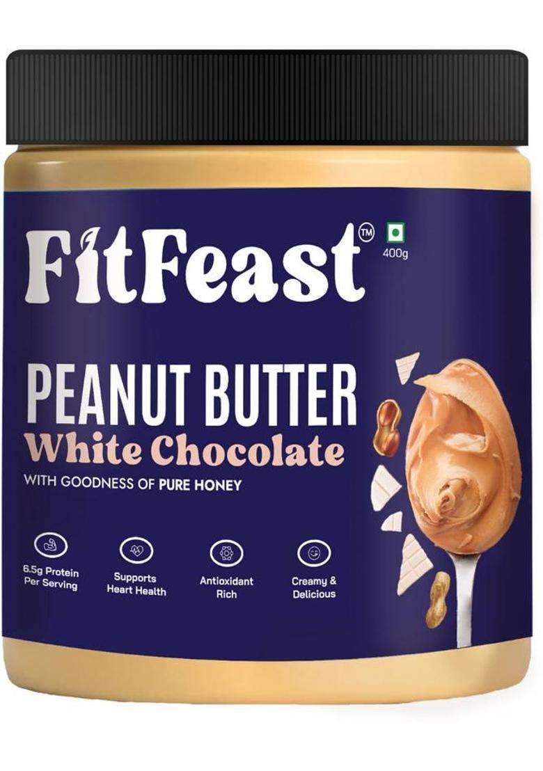 Fitfeast White Chocolate Peanut Butter (Pack Of 2) (800 G) - Indya
