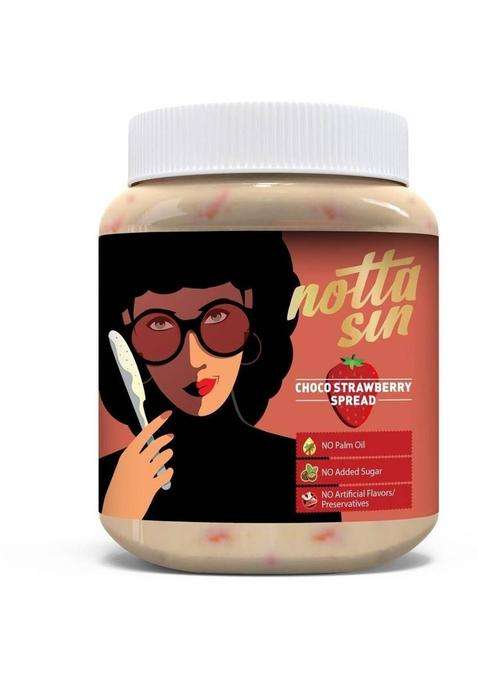 Notta Sin Choco Strawberry Spread|No Added Sugar-Has Monk Fruit/Stevia|No Palm Oil (250 G)