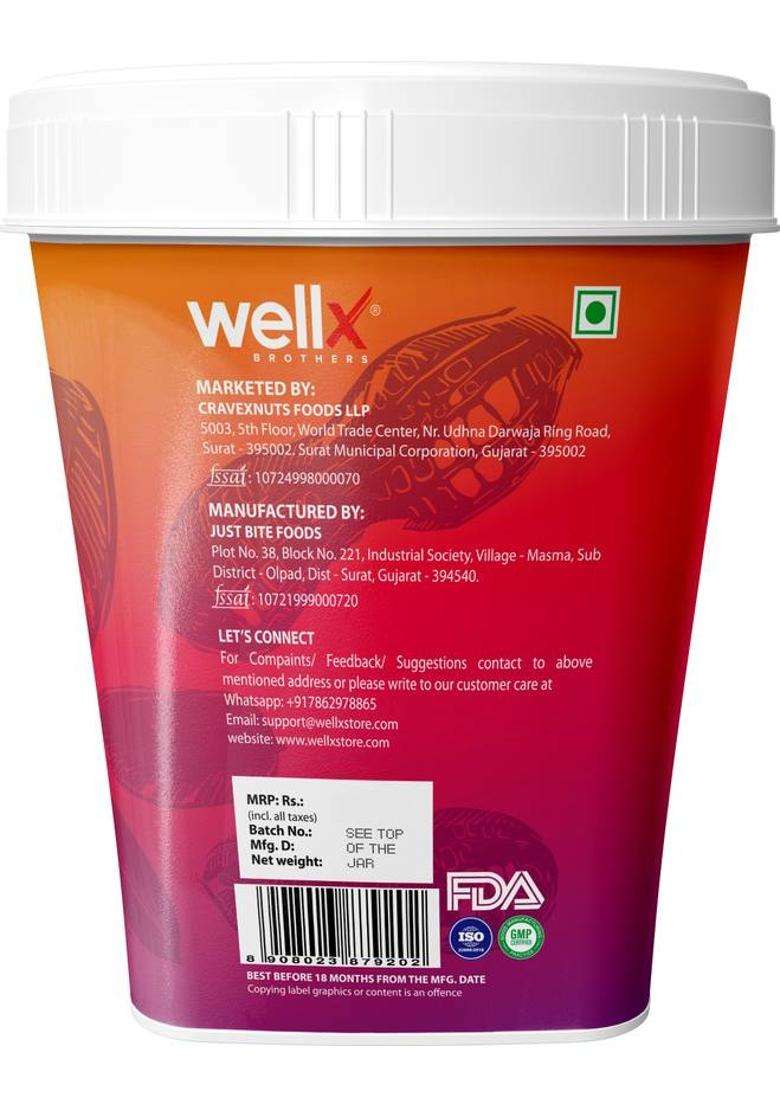 Wellx Brothers Mix Fruit Crunchy Peanut Butter 500 Gm (500 G) - Indya