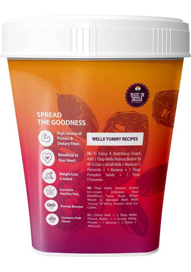 Wellx Brothers Mix Fruit Crunchy Peanut Butter 500 Gm (500 G) - Indya