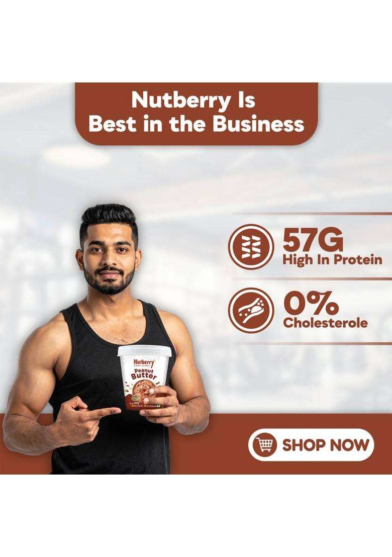 Nutberry Peanut Butter Chocolate Crunchy 227Gm (227 G) - Indya