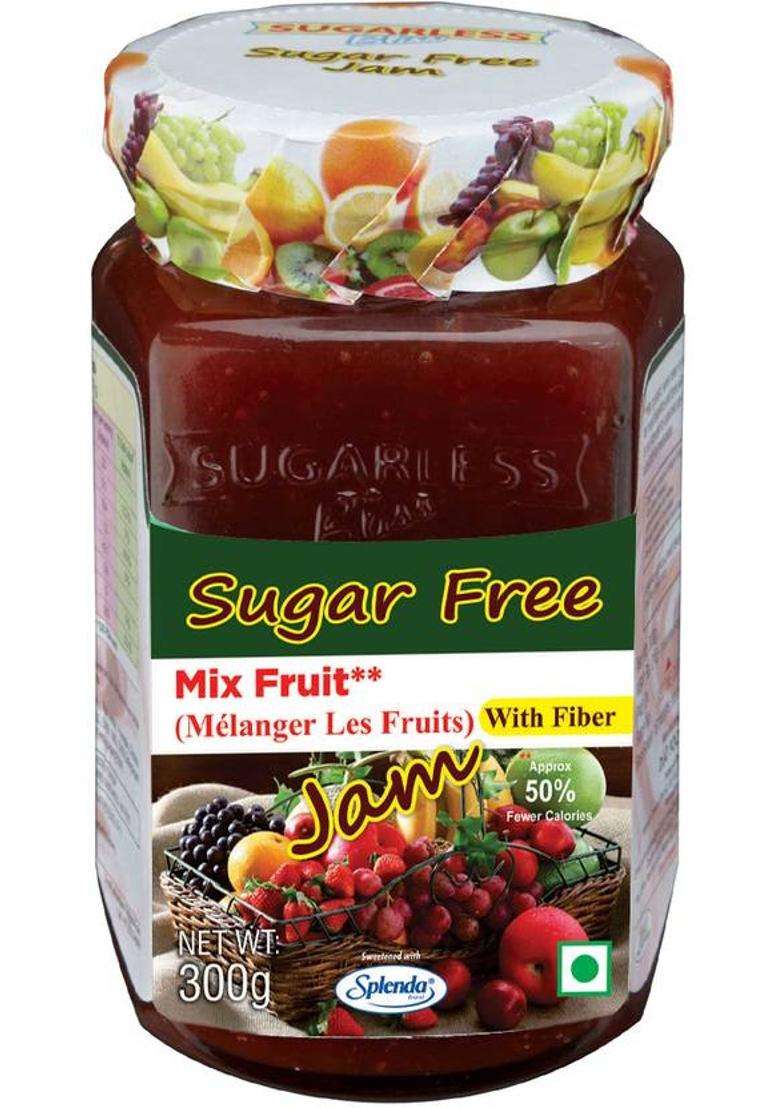 Sugarless Bliss Suarfree Mix Fruit Jam (300 G) - Indya