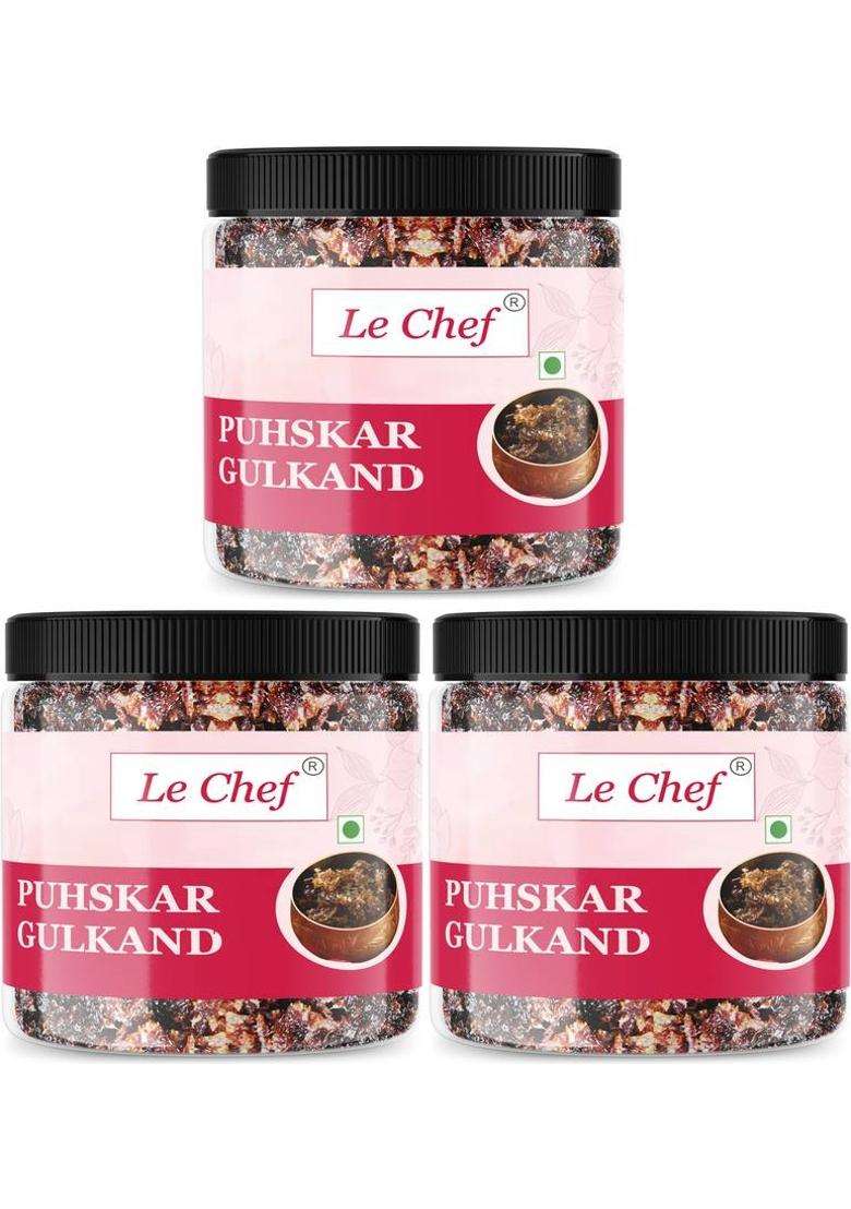 Le Chef Pushkar Gulkand | Homemade & Organic (750 G, Pack Of 3) - Indya