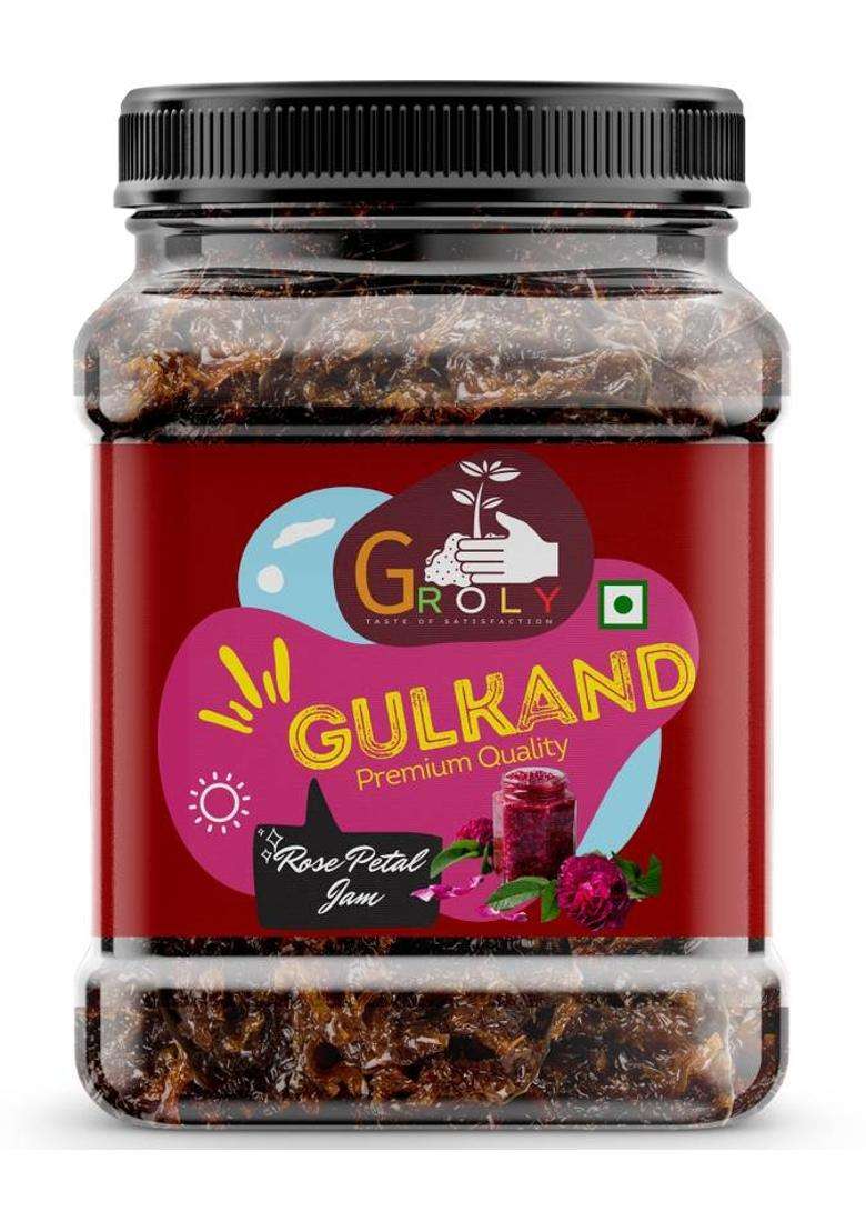 Groly 100% Organic Gulkand (Made With Rose Petals And Mishri) (450 G) - Indya
