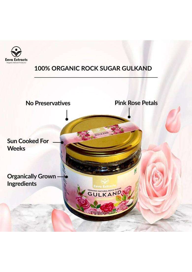 Eeva Extracts Pure Mishri Gulkand,Sun-Cooked,Rich In Minerals & Antioxidant,400 Gm (400 G) - Indya