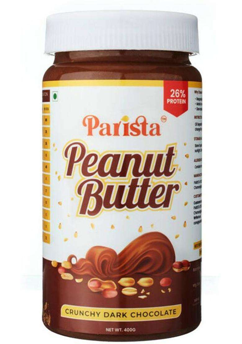 Parista Chocolate Peanut Butter Crunchy|High Protein|High Fiber|No Cholestrol (400 G) - Indya