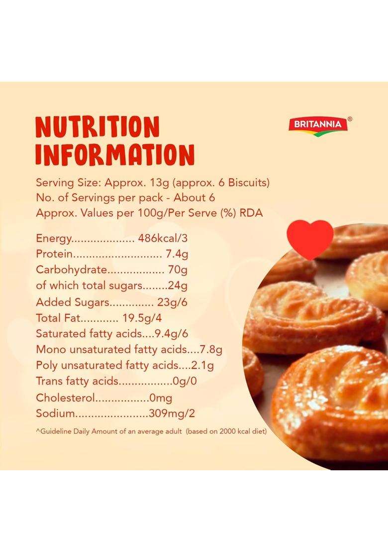 Britannia Little Hearts, 75G - Indya