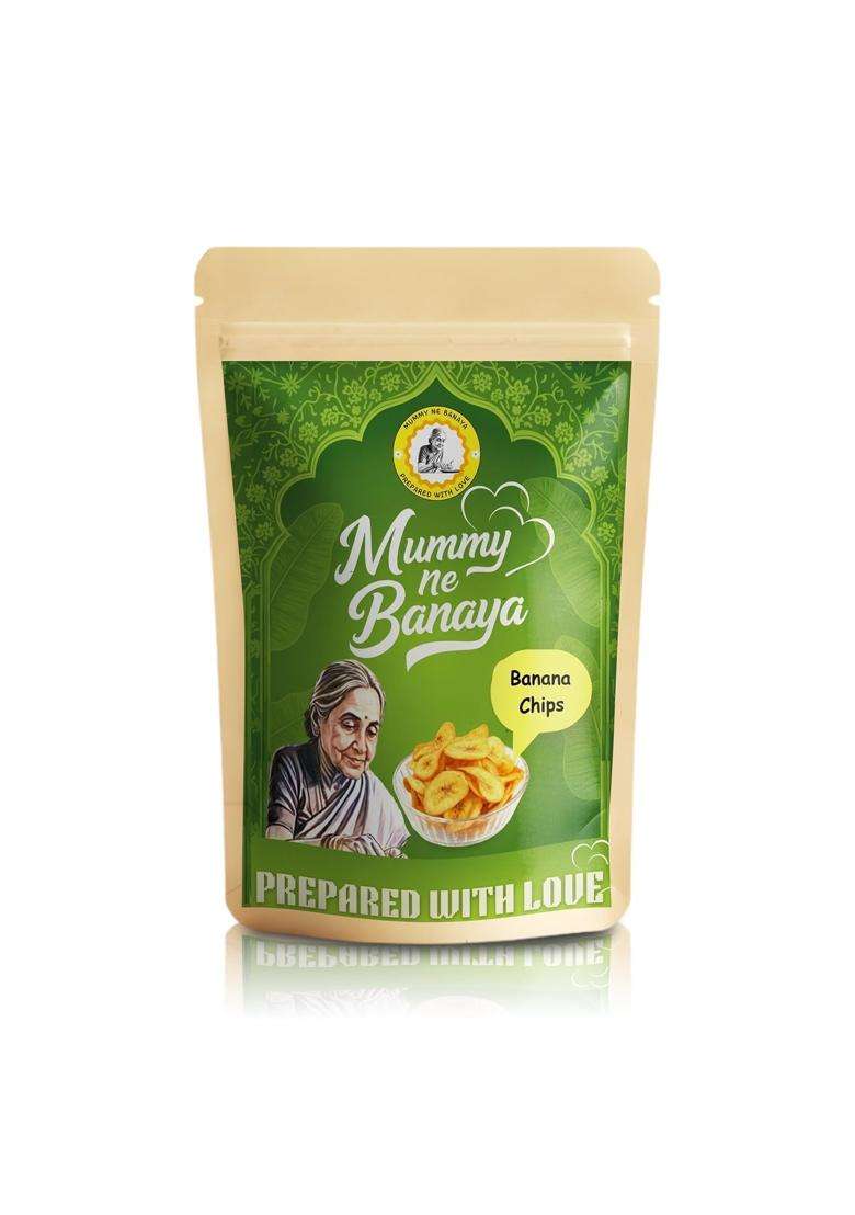 Mummy Ne Banaya Traditional Round Shape Banana Chips 200G Kerala Snack | Crispy Premium Homemade Healthy Snacks No Added Preservatives Fruit Freshly Packed (Pack Of 2) - Indya