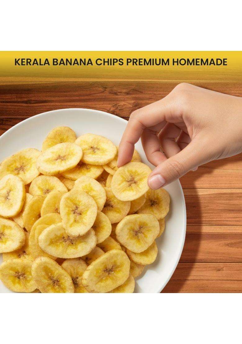 Mummy Ne Banaya Traditional Round Shape Banana Chips 200G Kerala Snack | Crispy Premium Homemade Healthy Snacks No Added Preservatives Fruit Freshly Packed (Pack Of 2) - Indya
