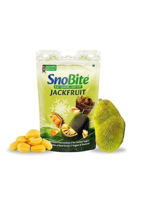 Snobite Freeze-Dried Jackfruit Pouch | 100% Natural No Added Sugar, Zero Preservatives Healthy, Tasty, Gluten Free Snack For Adults And Kids 50G