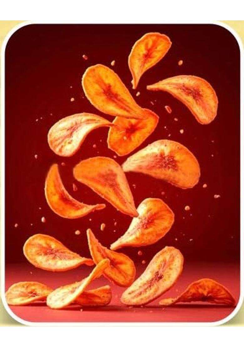 Okavango " The Kashtila Shaakal Red And Green Chilli Banana Chips, Traditional Indian Snack, Spicy Crunchy, Preservative-Free 300 Gms X Pack Of 2 - Indya