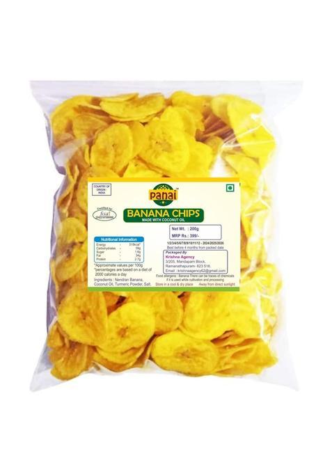 Panai - Homemade Kerala Based Crunch Crispy Original Banana Chips 100% Organic (1 Kg, Coconut Oil)