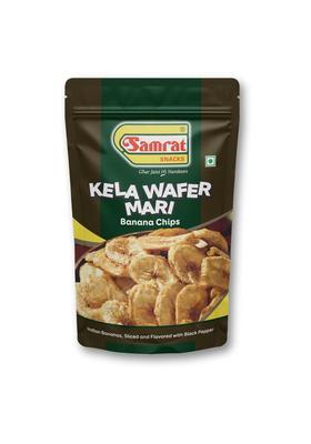 Samrat Kela Wafer Mari Crispy Black Pepper Flavored Banana Chips | Ready-To-Eat Indian Snack Ideal For Tea Time, Parties & Festivals (Pack Of 1 (300G))