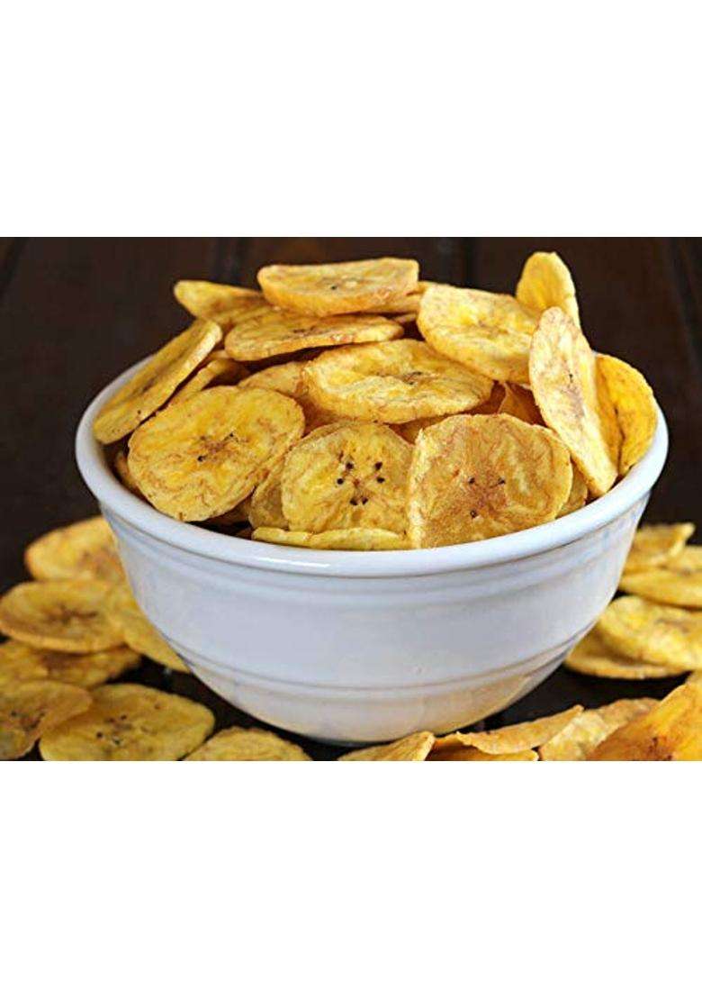 Okhli Musal Brand Diwali Sale Falhari Roasted Fried Kerala Yellow Banana Chips Tasty Yummy Crispy Snack Healthy - 500Gm Great Indian Festival - Indya