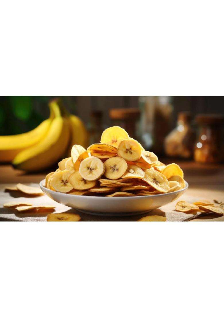 Kishan Traditional Namkeen Banana Chips Wafers In Coconut Oil | Fresh, Healthy, Thin, Crispy, Snack Indian Tasty Snacks Ready To Eat (500 Gram, Chips) - Indya