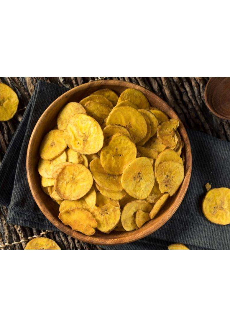 Organic Nature Combo Pack Of Homemade Kerala Special Banana Chips Yellow Kela And Wafers Salted (Black Pepper 200 Gms Each Total 400 - Indya