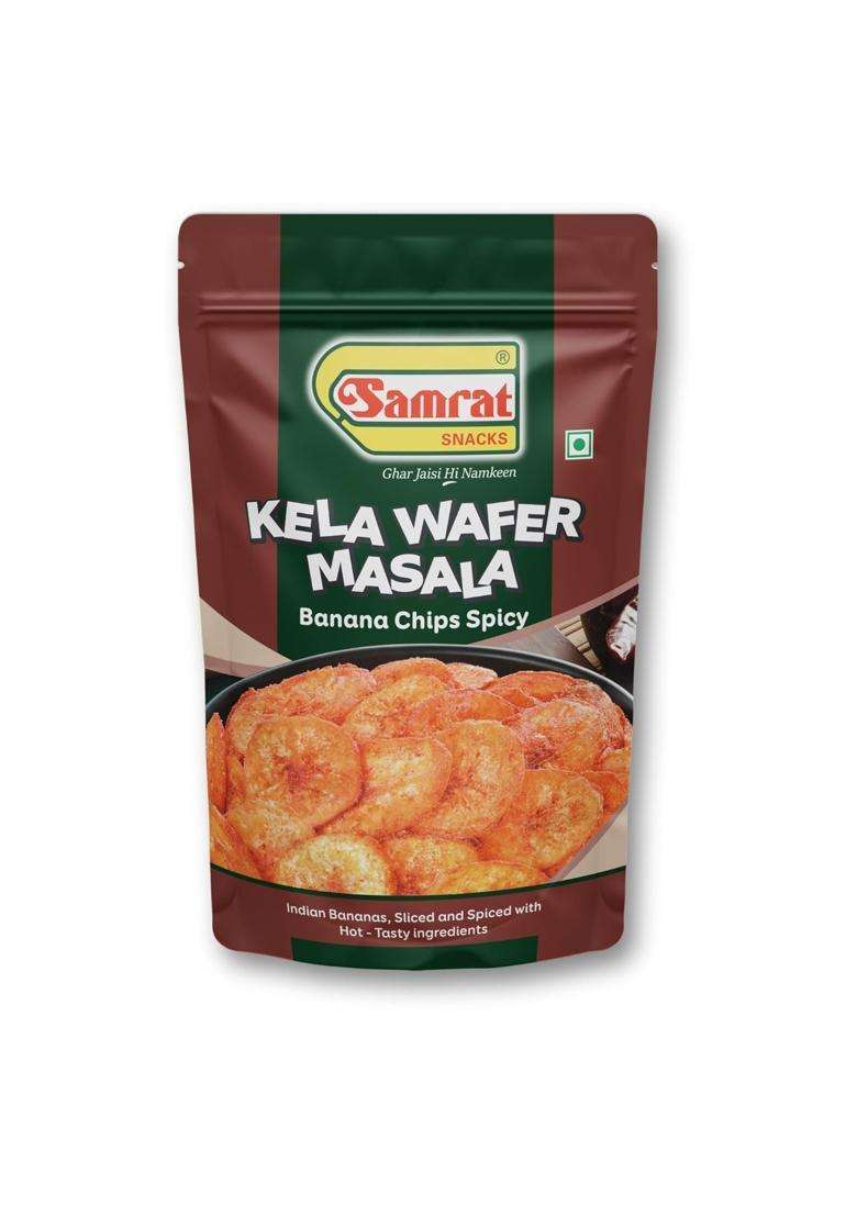 Samrat Kela Wafer Masala Spicy & Crunchy Banana Chips | Authentic Indian Snack Ready-To-Eat Perfect For Tea Time, Parties Festivals (Pack Of 2 (2 X 300G)) - Indya