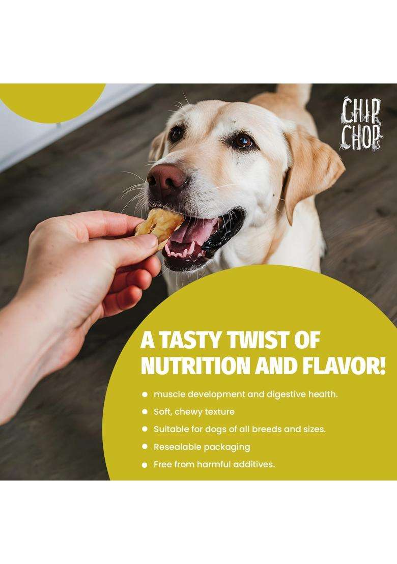 Chip Chops Banana Chicken Dog Treats High Protein Natural Snacks, Low Fat Reward & Training Suitable For All Breeds, Healthy Ingredients, Tasty Flavour - Indya