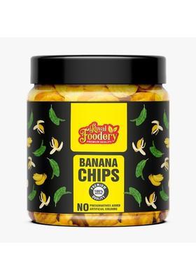 Royal Foodery Banana Chips Yellow Snacks - Fresh Crispy Wafers 250Gram Pack Of 1