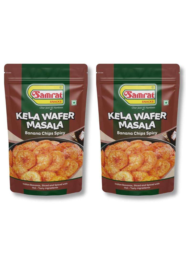 Samrat | Kela Wafer Masala Banana Chips A Flavorful Snack For Every Craving Pack Of 2 X 200 Grams - Indya