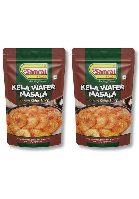 Samrat | Kela Wafer Masala Banana Chips A Flavorful Snack For Every Craving Pack Of 2 X 200 Grams