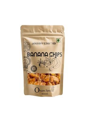 Rexochips - Premium Kerala Jaggery Coated Banana Chips ||Sarkara Varatti | Sharkara Upperi |Gluten Free| Natural |Vegetarian| Non Gmo |Best Teatime Snacks| High In Fiber |Calcium Rich 300 G