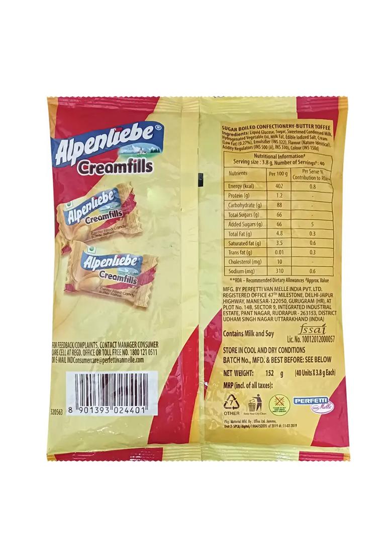 Alpenliebe Creamfills Butter Toffee (136 G) - Indya