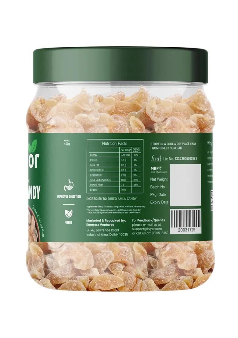 Livyor Dried Amla Candy | Awla Indian Dry Gooseberry (400 G) - Indya