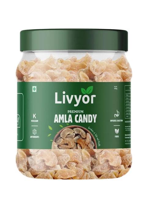 Livyor Dried Amla Candy | Awla Indian Dry Gooseberry (400 G)