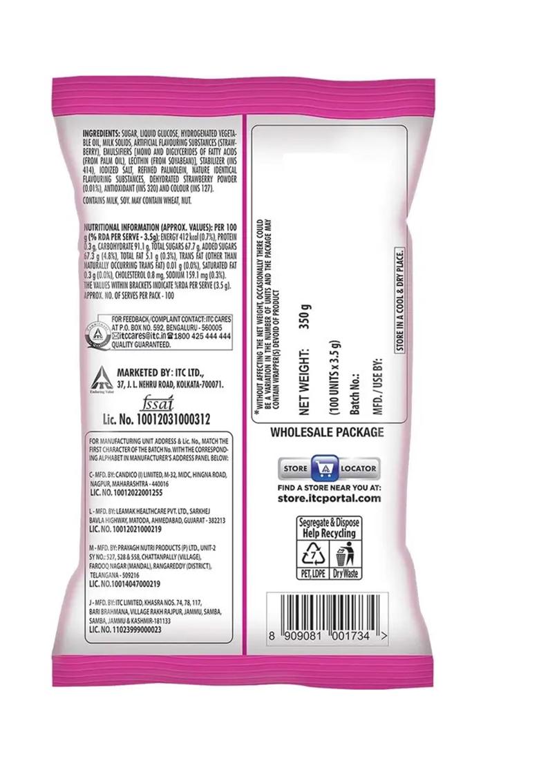 Candyman Toffichoo Strawberry Candy (350 G) - Indya