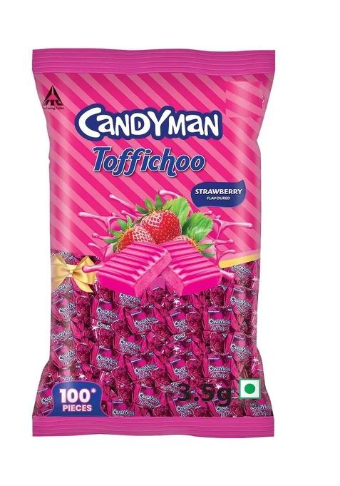 Candyman Toffichoo Strawberry Candy (350 G)