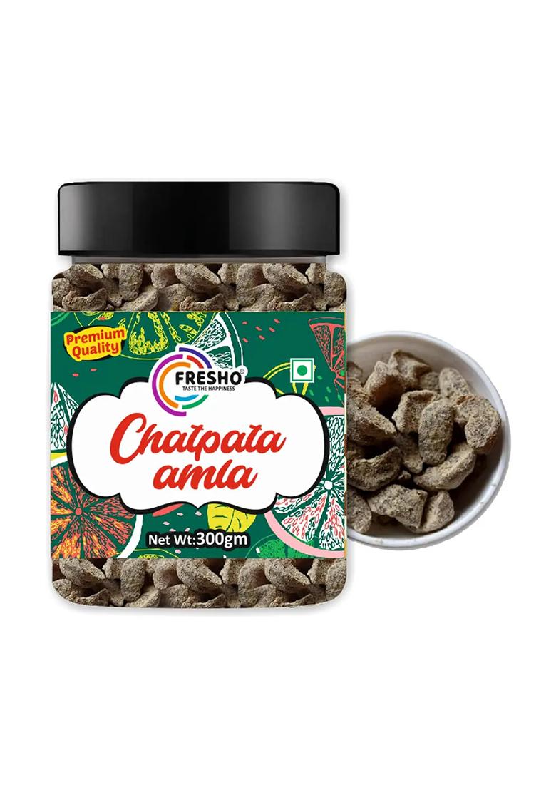 Fresho Chatpata Amla Candy Salty & Spicy Indian Goseberry Sweet Sour 300 Gm Amala (300 G) - Indya