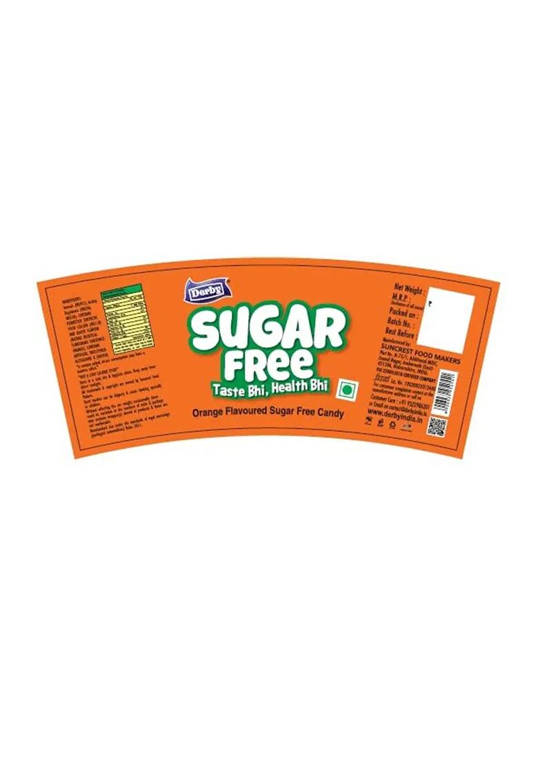 Derby Derby_Sugarfree_Orange_Flavor_Candy_330Gms_Approx_110Pcs Orange Candy (330 G) - Indya
