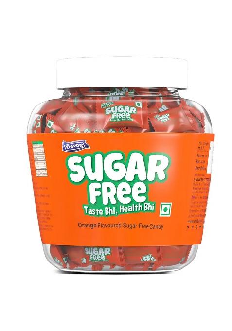 Derby Derby_Sugarfree_Orange_Flavor_Candy_330Gms_Approx_110Pcs Orange Candy (330 G)