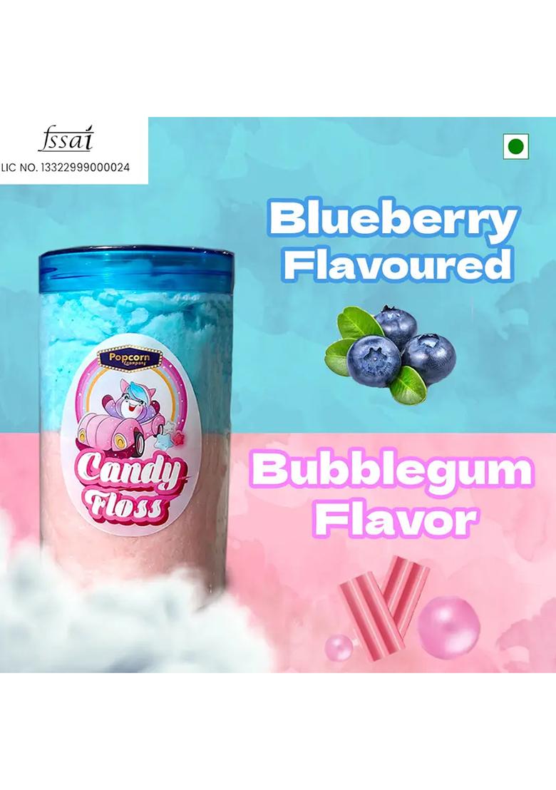 Popcorn&Company Candy Floss Buddhi Ke Baal Unicorn, Blueberry Cotton (2 X 80 G) - Indya