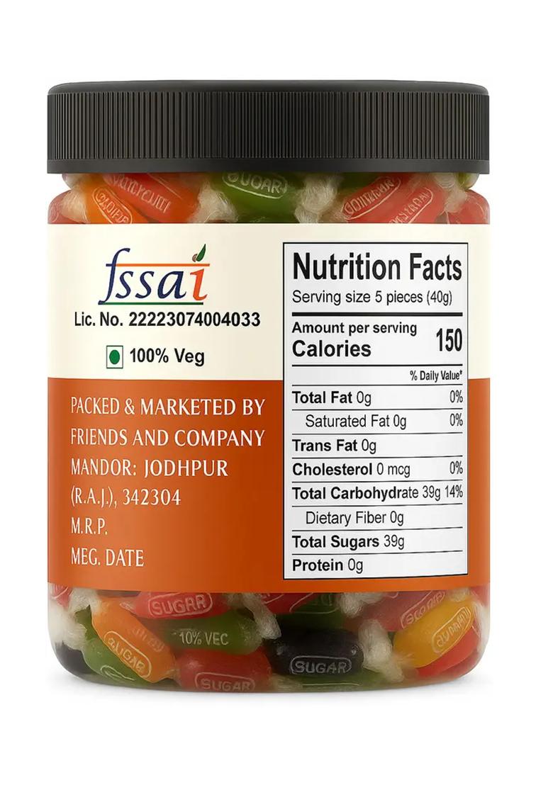 Crispcraze Mix Fruit Jelly Candy 250Gm / Flavourful Fruit, Jelly, Candy, Toffee (250 G) - Indya