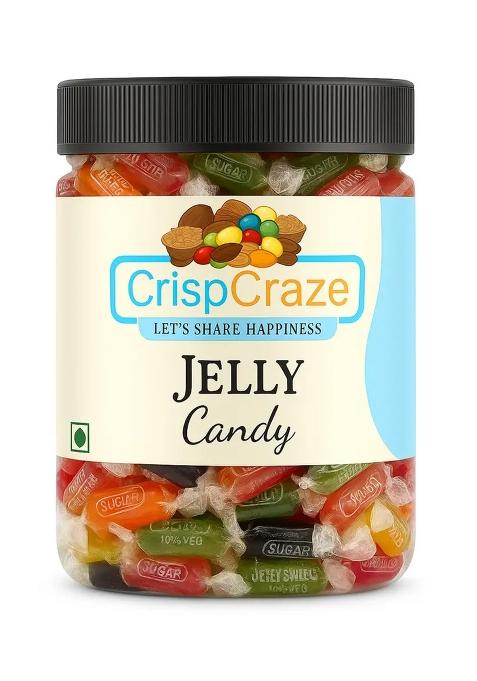 Crispcraze Mix Fruit Jelly Candy 250Gm / Flavourful Fruit, Jelly, Candy, Toffee (250 G)