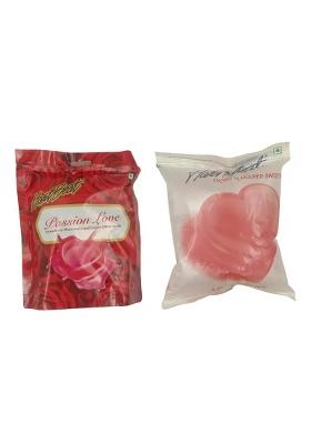 Hart Beat Passion Love&Lychee- Centre Filled&Sweets Flavoured 200G&150G (Pack Of 2) Strawberry Candy (2 X 175 G)