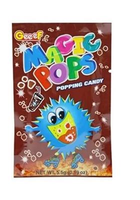 Magic Pops Popping Candy | Cola & Strawberry Flavour (10 X 5.5 G)