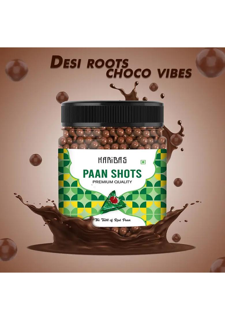 Haribas Paan Shots 300G Instant Pan Flavor Mouth Freshener Mukhwas Powder Candy (300 G) - Indya