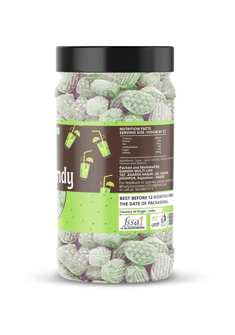 Nature Connect Jaljeera Flavour Candy|Khatti Mitthi Toffee|Jar Pack Candy (800 G) - Indya