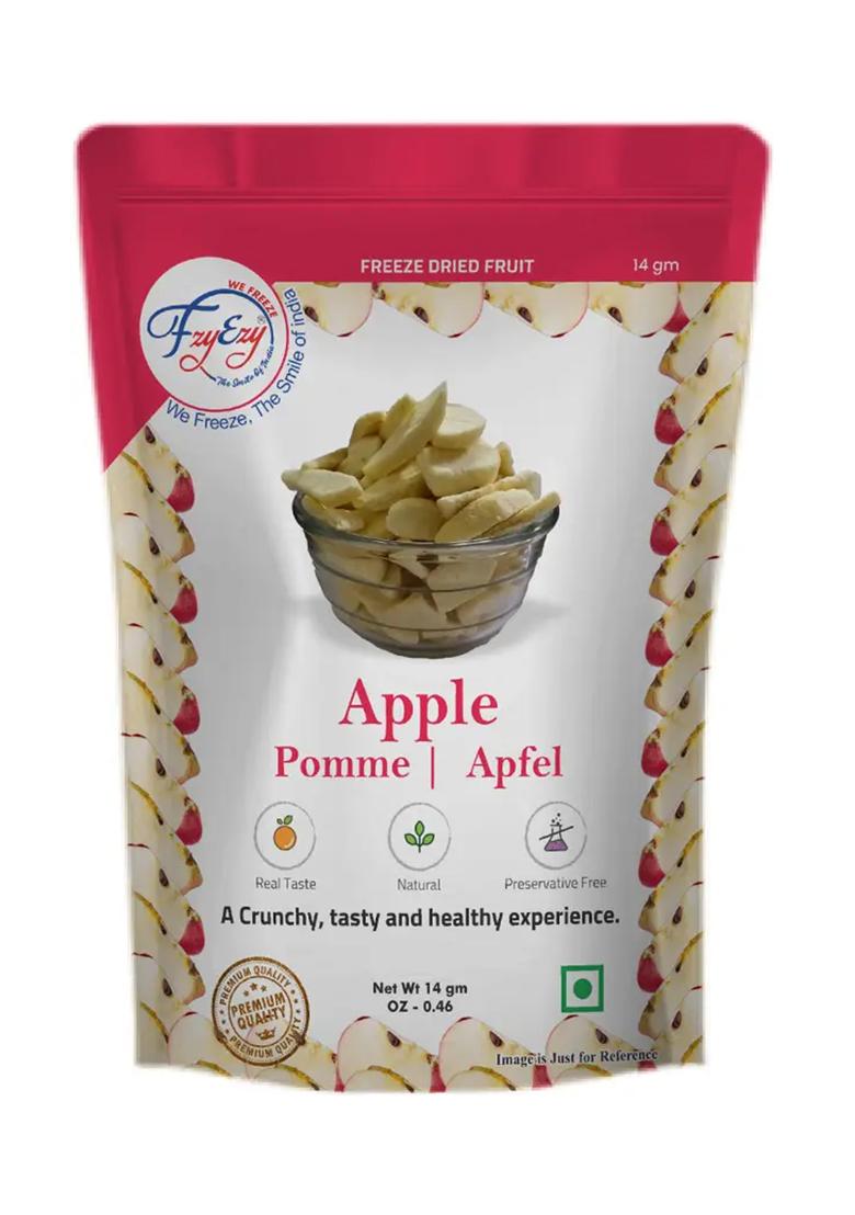 Fzyezy Healthy Dried Candy|Snacks|Slices|Dehydrated Fruits Pack Of 3 Apple Toppings & Chips (3 X 14 G) - Indya