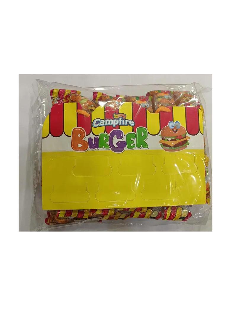 Campfire Gummy Burger 60 Pcs Packet (Imported From Usa) Mixed Fruit Candy (480 G) - Indya