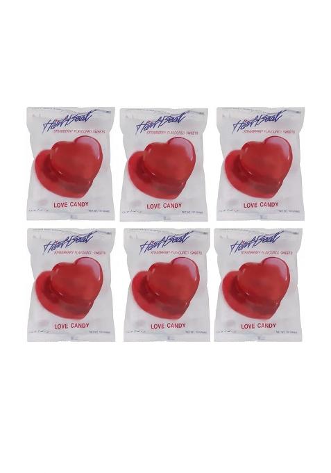 Hart Beat Corazon Beloved Candy Strawberrry 150Gm (Pack Of 6) (6 X 150 G)
