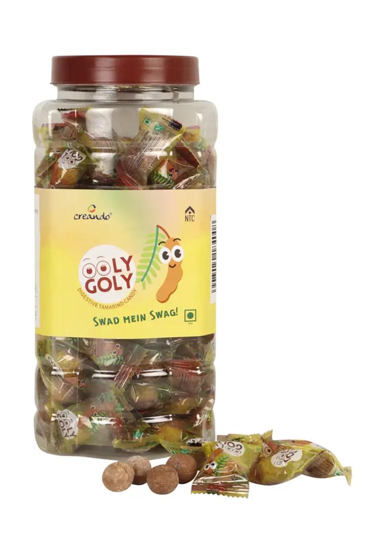 Creando Ooly Goly Imli Digestive Candy Jar Real Laddo | Toffee Tamarind (455 G) - Indya